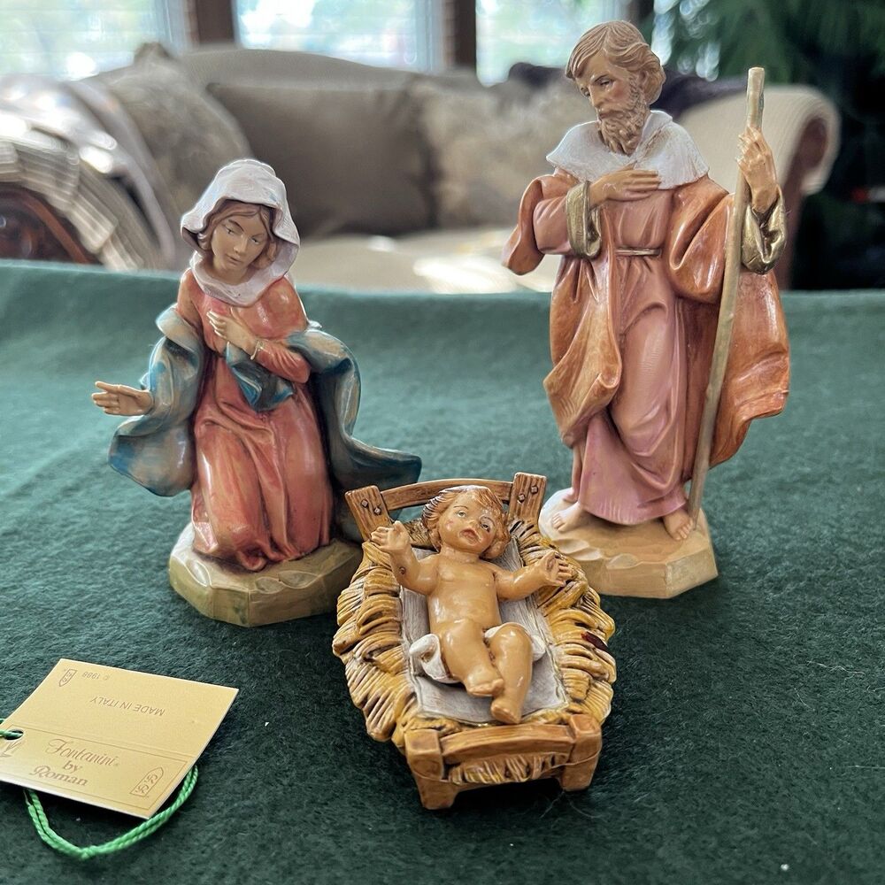 Fontanini by Roman Nativity 5" Collection The Holy Family 3 pc Set 1991 71503